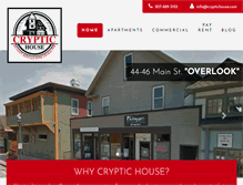 Tablet Screenshot of cryptichouse.com